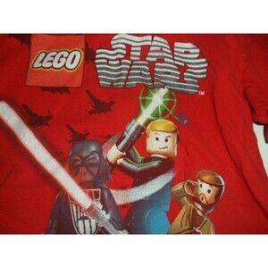 Star Wars Lego Boy's Medium 5/6 Red and Black Long Sleeve Shirt